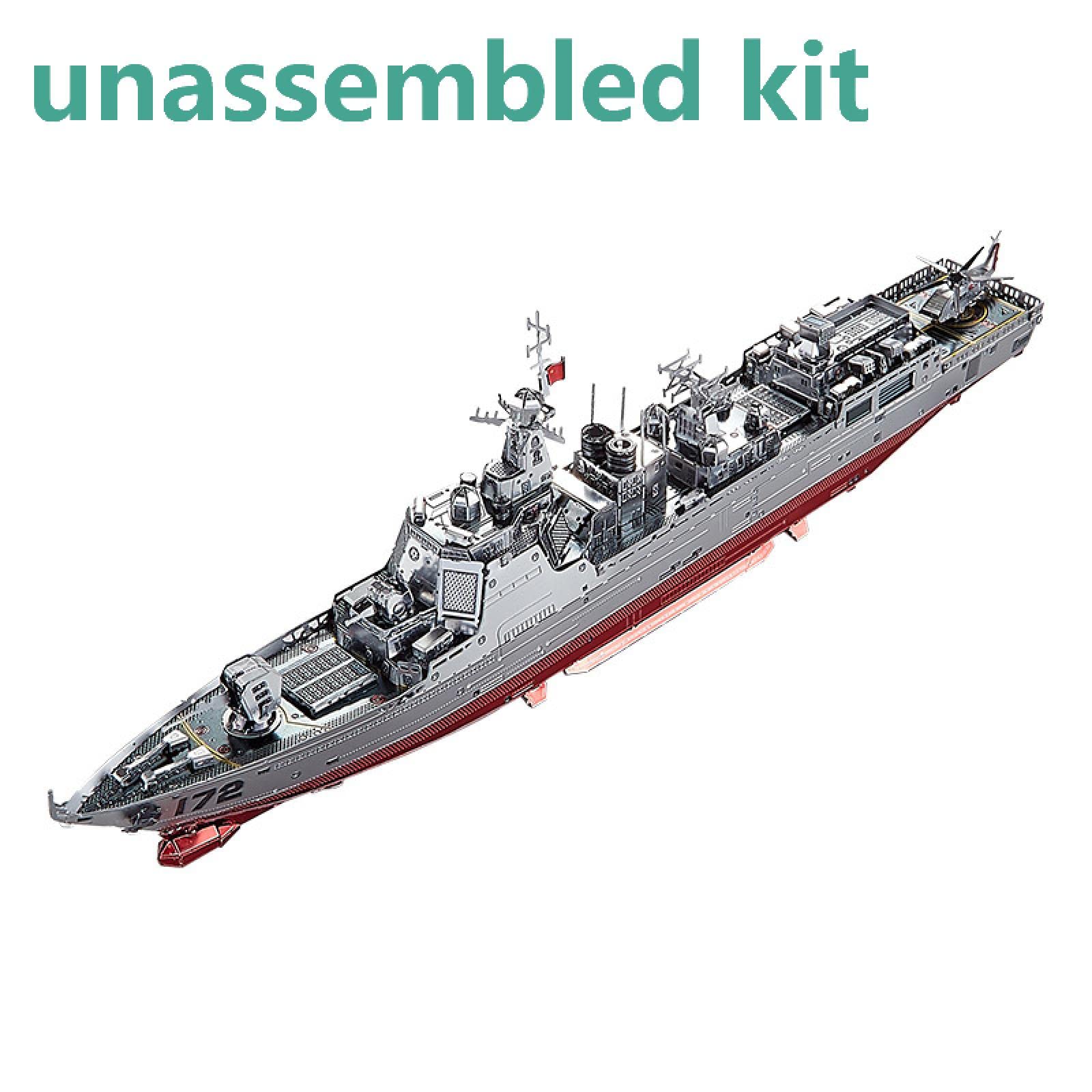 Amazon.co.jp: 1/1000 金属製艦船キット 052D 駆逐艦 メタル